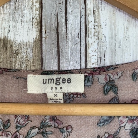 Umgee Mauve Floral Tunic Dress - Picture 5 of 5